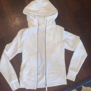 NWOT White Lululemon Scuba Hoodie / Zip Up